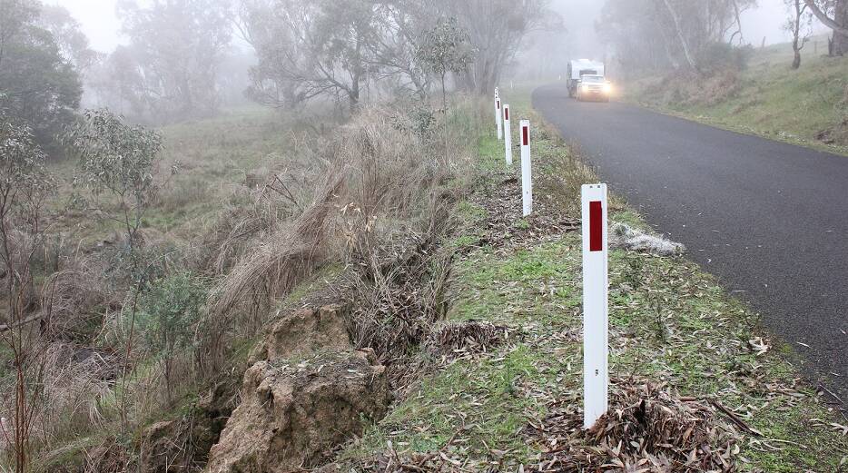 DRIVING TO CONDITIONS: The Mount Alexander Shire Council wants to reduce the risk this section of road could be damaged by erosion. Picture: CONTRIBUTED