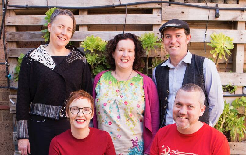GRAND PLANS: Cofounders and directors Julie Miller Markoff, Marcus Turnbull (front) and Clare Fountain, Bryley Savage, Ian McBurney (back). Picture: SUPPLIED