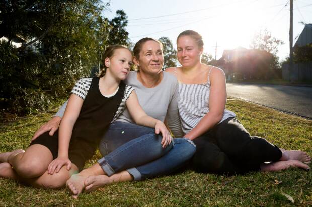 Nicole Mannix-Power with daughters Ruby and Chloe, who both survived their mother's RH- sensitisation. Photo: Janie Barrett