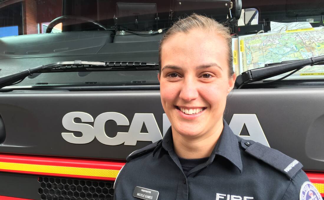 Firefighter Nicole Eames.