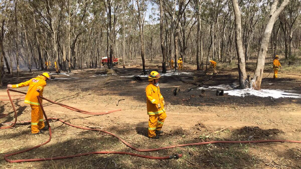 Crews on scene of the fire in Edwards Road, Marong.