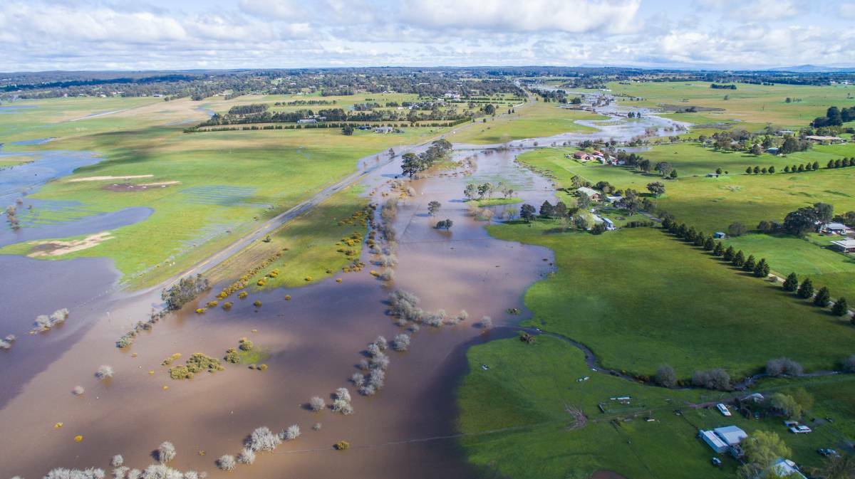 Photos from the air: Click on the photo to see pictures of Ballarat's flooding from the air. Photo: Skyline Drone Imaging
