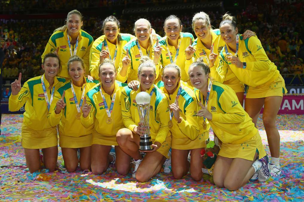 The Diamonds after their World Cup final win over New Zealand. Picture: GETTY IMAGES.
