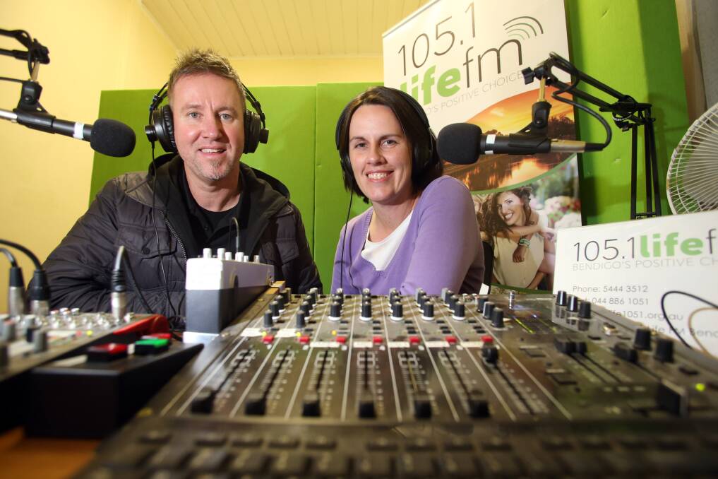 David Lovell and Gaelle Broad from Life FM are urging people to dig deep for women and children fleeing conflict in South Sudan. Picture: GLENN DANIELS