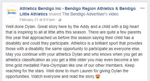 Athletics Bendigo looks to form program for people with intellectual disabilities