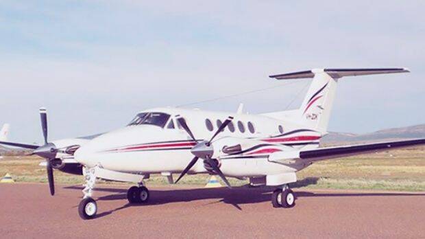 This Beechcraft Super King Air is the same kind of plane involved in the crash and hired from Bendigo-based charter company MyJet.