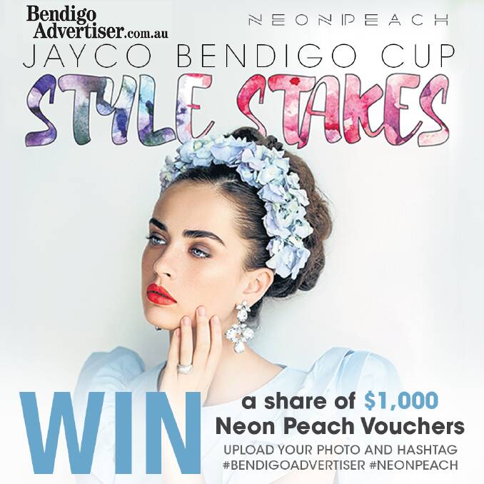 Show off your style at the 2016 Jayco Bendigo Cup and you could go in the running to win a share in $1000 worth of Neon Peach vouchers. Click on the photo for more details.