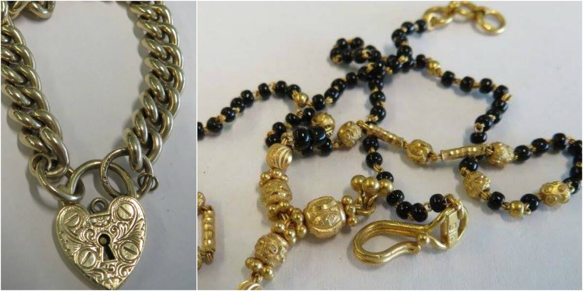 <b> Click on the photo to see images of all the stolen chains, necklaces and bracelets recovered. </b>