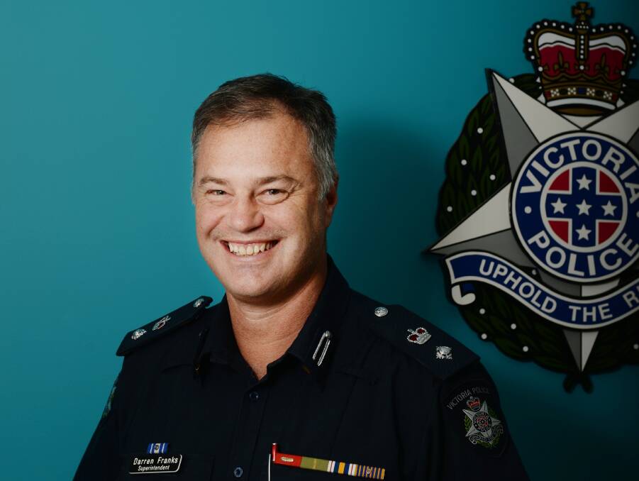 LEADERSHIP: Bendigo-based Superintendent Darren Franks says he now gets enjoyment out of seeing junior members lock up crooks and investigators work on a hard job and get a great result. Picture: DARREN HOWE