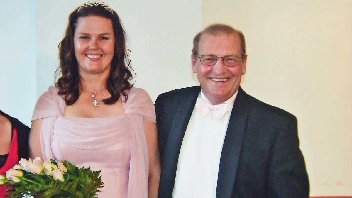 Memorable day: Susan and Colin Wragg at their wedding reception which was held at the Wodonga Masonic Centre, where he was a member.  