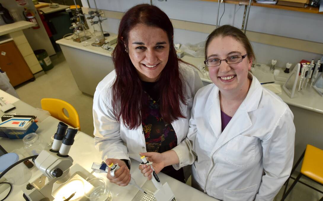 MATTERS OF THE HEART: PhD students Sara Al-Rawi and Christine Loescher are making inroads in the science realm. Picture: JODIE WIEGARD 
