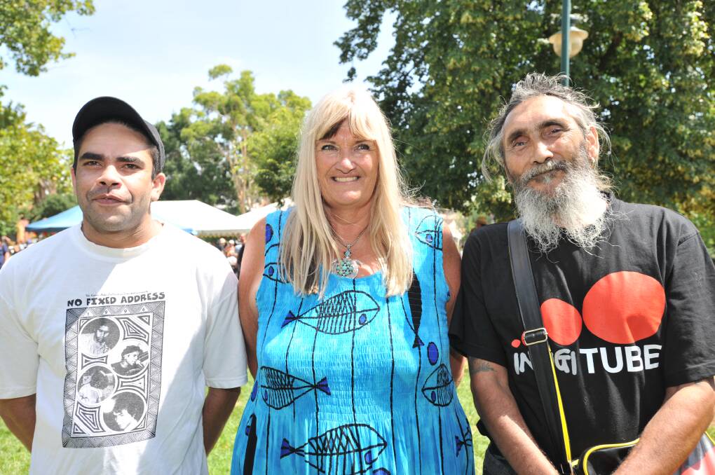PROUD: Adopted elder of the Dja Dja Wurrung community, Julie McHale, with Uncle Rick Nelson, was named Mount Alexander Shire citizen of the year for her dedication to teaching Koori children about their culture. Picture: NONI HYETT