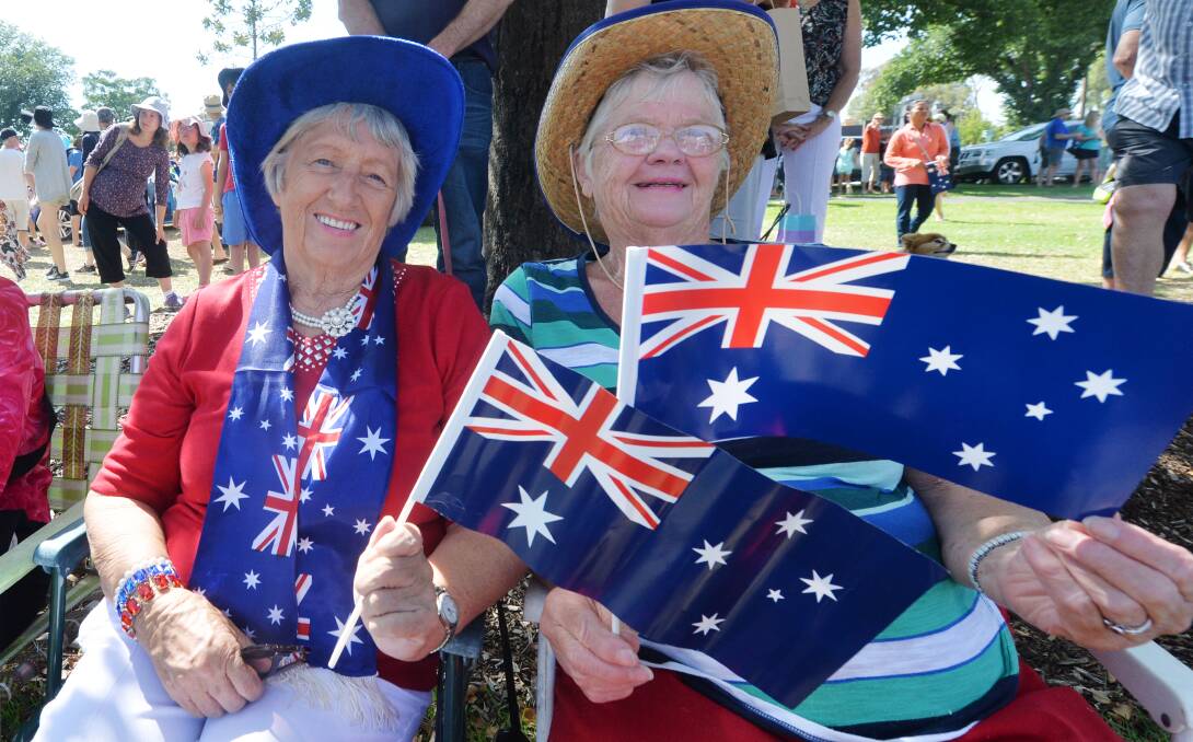 Flashback: Australia Day at Lake Weeroona. Margaret Marshall and Alwyn Kerr. Picture: DARREN HOWE. 26/01/16
