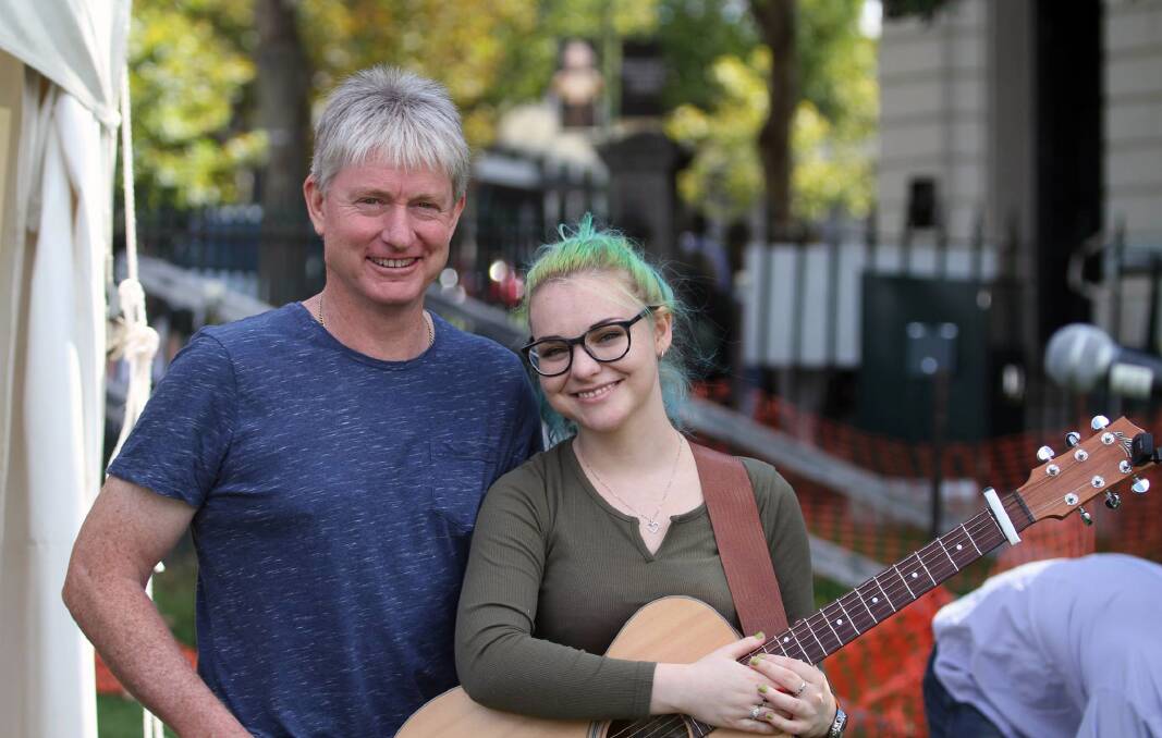 STRIKING A CHORD: Sherri Parry and her dad have organised the Chords for Cancer event on September 10 at the Golden Vine. Picture: SUPPLIED