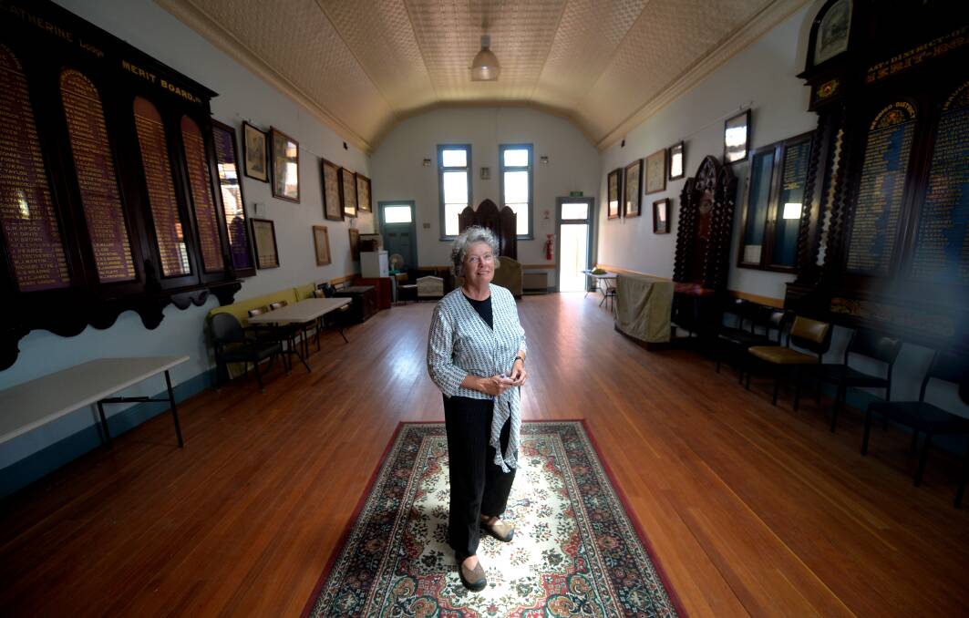 City of Greater Bendigo’s heritage advisor Megan McDougall in the MUIOOF Hall in Eaglehawk.