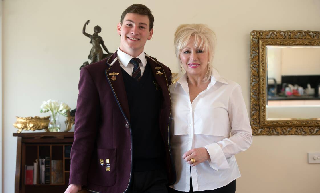 UNITED NATIONS BOUND: Blake Reilly with his mother Sarah. Blake will head to Europe for a UN Young Diplomats tour. Picture: SUPPLIED
