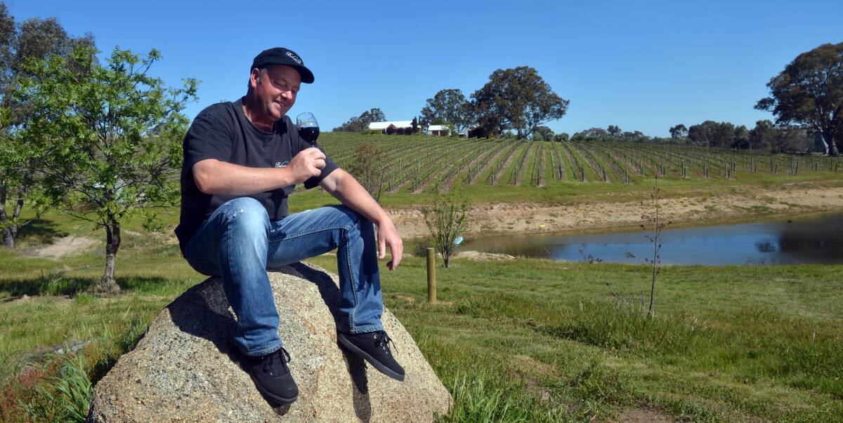 GOOD DROP: Greg McClure of Belvoir Park Estate is ready for this year's Big Hill Food and Wine Festival. The event is in its fourth year. Picture: BRENDAN McCARTHY