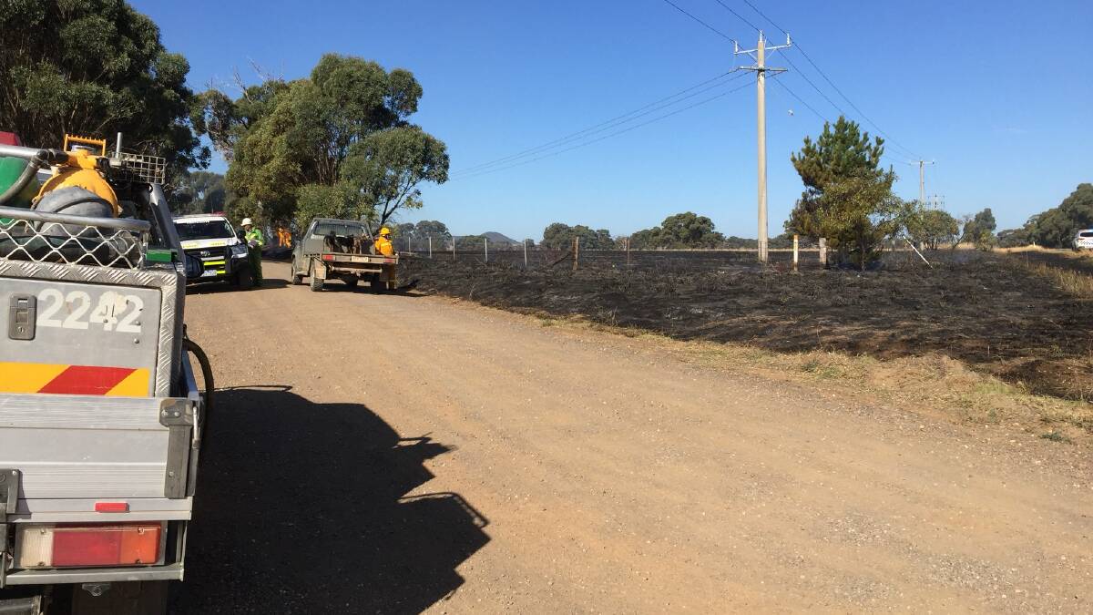 Warning after fire sparked in dry conditions