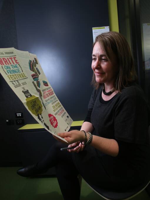 PREPPED: Maree Tonkin looks over the program for the Write on the Fringe festival that takes place on August 6-8. Picture: Darren Howe