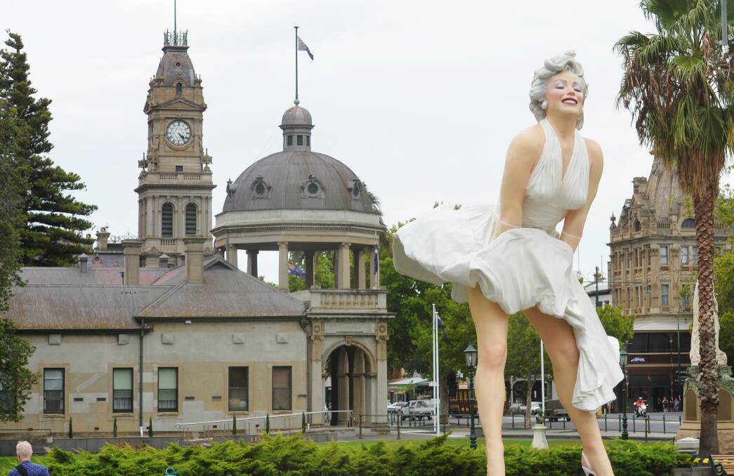 DRAWCARD: The Bendigo Art Gallery's Marilyn Monroe exhibition helped increase visitors to Bendigo in 2016. Picture: DARREN HOWE