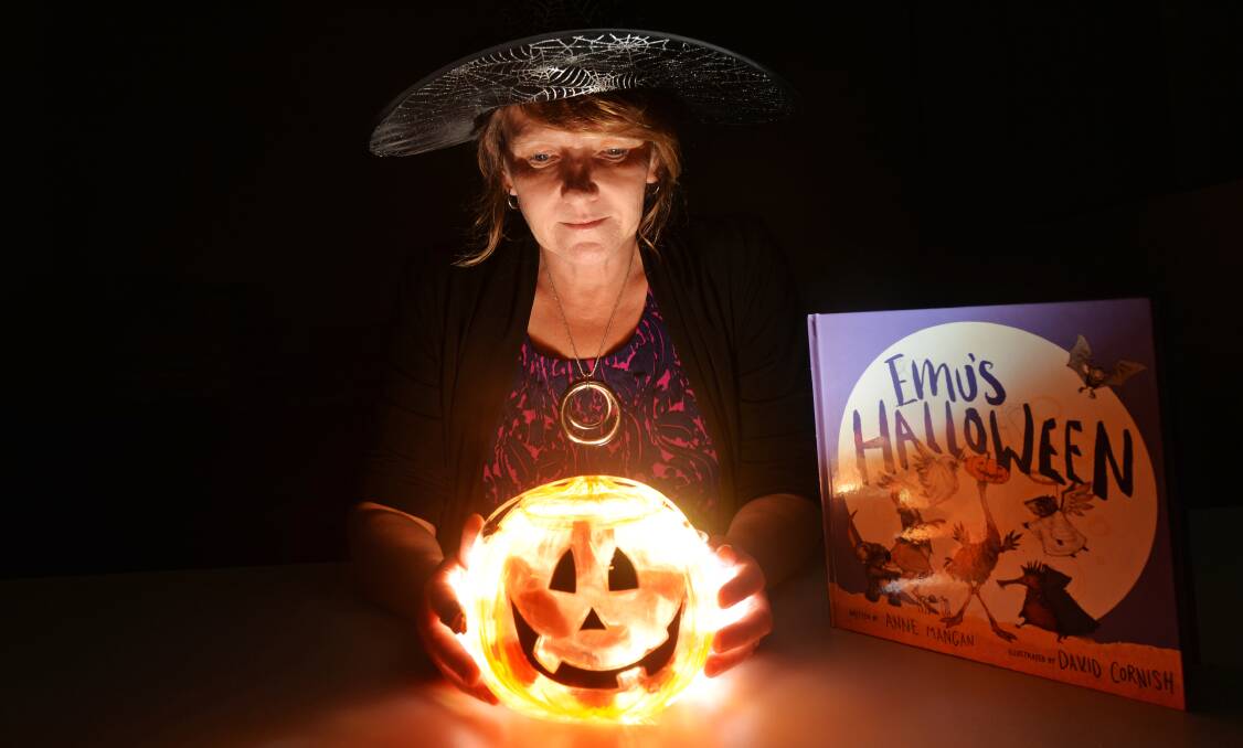 Author: Anne Mangan's book Emu's Halloween was released in September. It is her fifth children's book to be published. Picture: DARREN HOWE