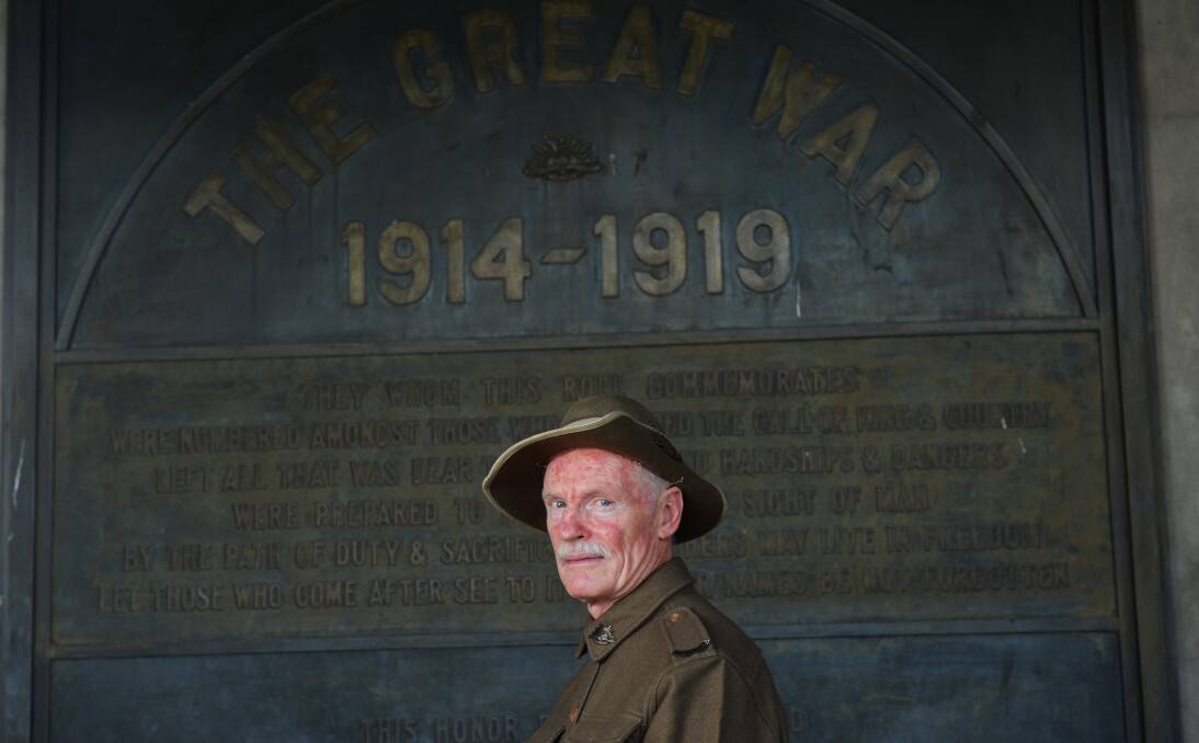 EMOTIONAL: Geoffrey Graham wrote and directed his Voices of War show that commemorates the centenary of the First World War. Picture: DARREN HOWE