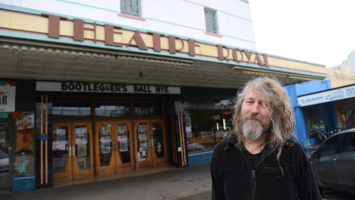 David Thrussell out the front of the Theatre Royal in 2013.