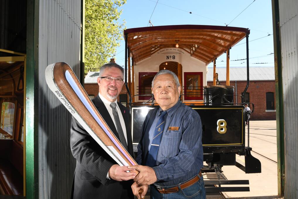 Dr Andrew Barling and Dennis O'Hoy are among those who will carry the Queen's Baton when it comes to Bendigo (click the photo to read the story). Picture: NONI HYETT
