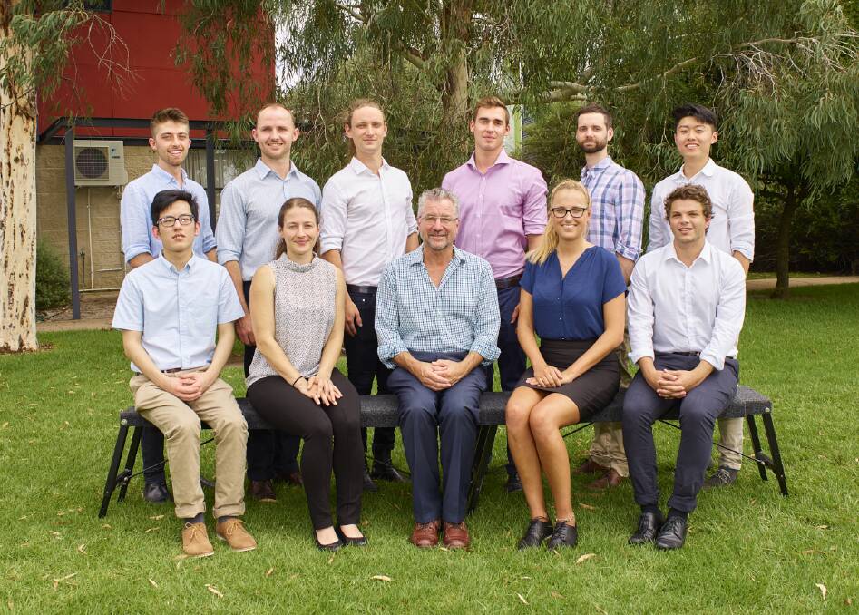 LOOKING TO THE FUTURE: Associate Professor Leslie Fisher, bottom centre, with University of Melbourne postgraduate medicine students undertaking their first clinical year in Bendigo.