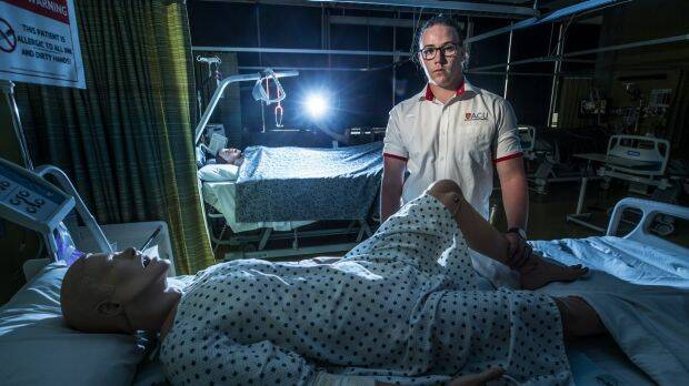 Australian Catholic University nursing student Daniel Robertson hopes to work as a nurse in an emergency department or intensive care unit. Photo: Jason South