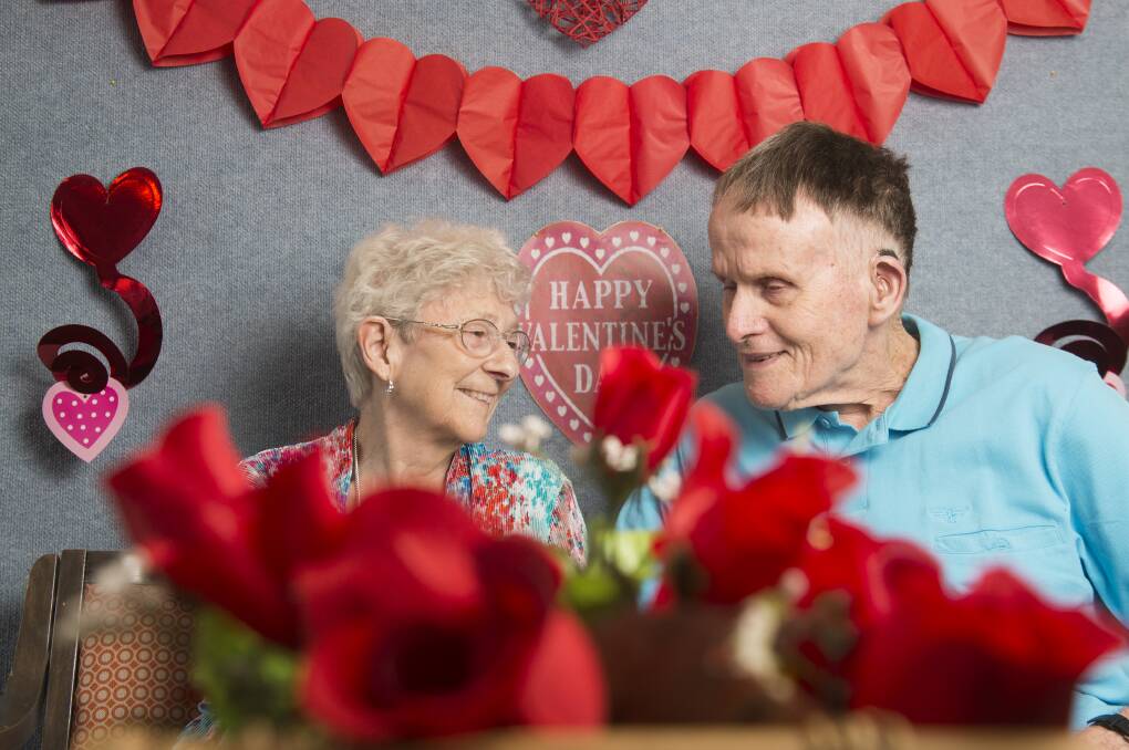 Maureen and Ted Fulcher marked 65 years of marriage this year. Picture: DARREN HOWE