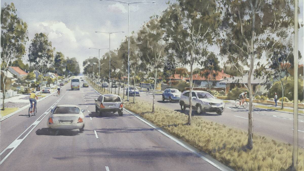 An artist's impression of how Napier Street will look in five to ten years' time. Picture: VicRoads
