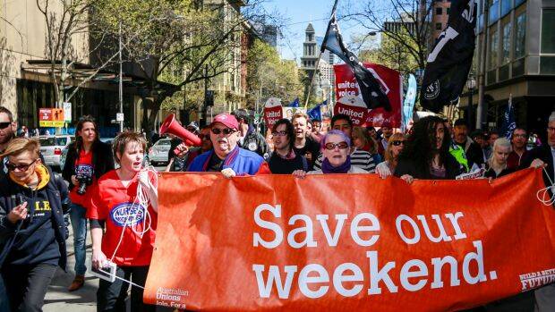 The union movement is rallying against any cuts to penalty rates. Picture: EDDIE JIM