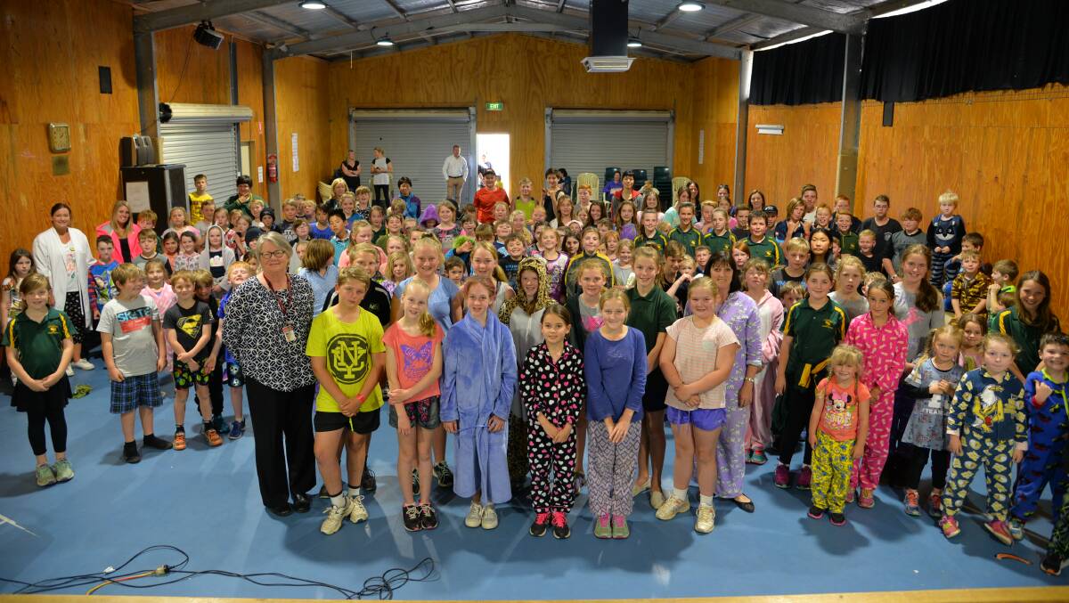 CHARITABLE: Lockwood students wore the pyjamas to raise money for Bendigo Health.