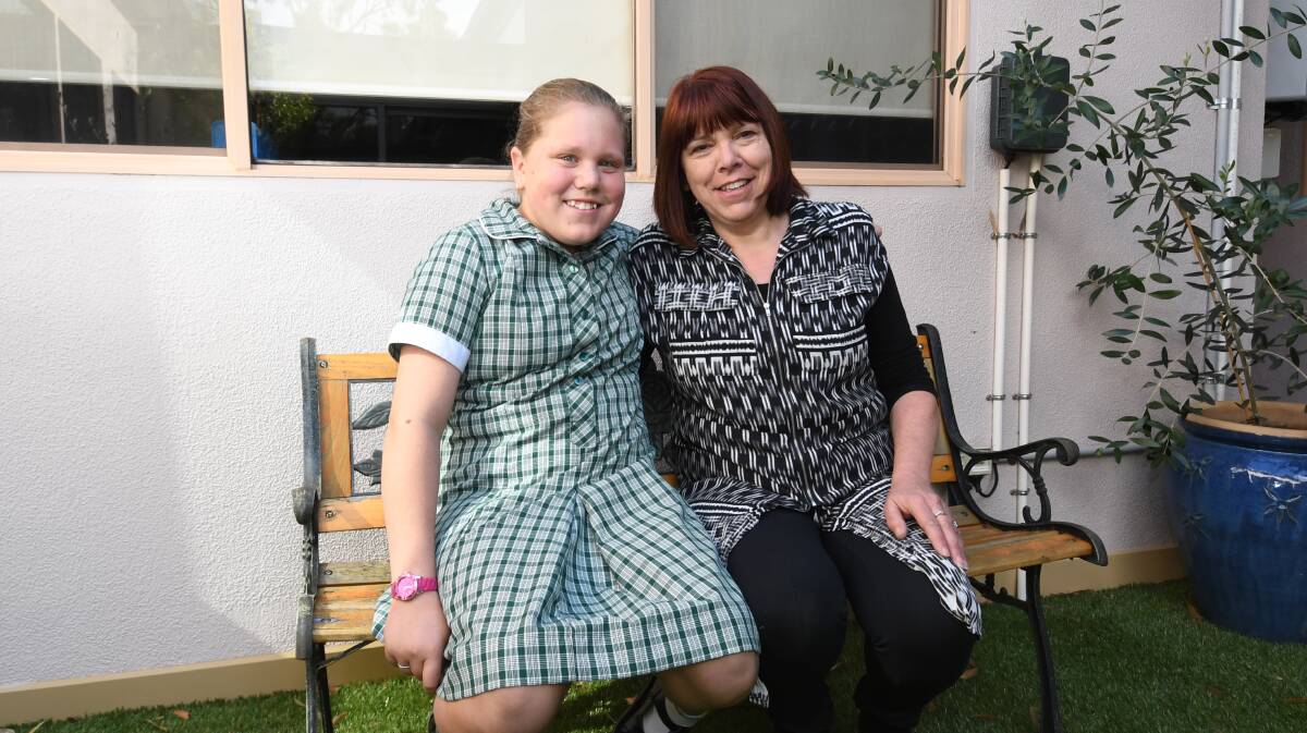 St Peter's Primary School student Toyah Widdicombe with proud mum Donna. Picture: NONI HYETT