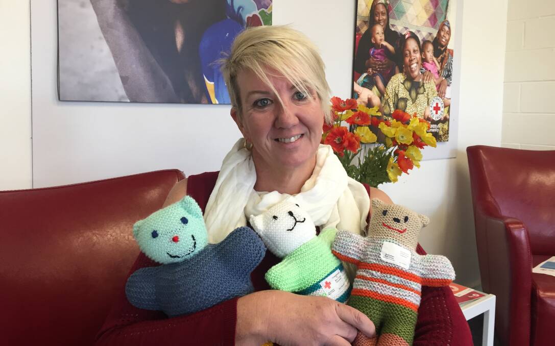 Danielle Kelly, from the Australian Red Cross, is looking for people to help make trauma teddies for people experiencing a traumatic situation.