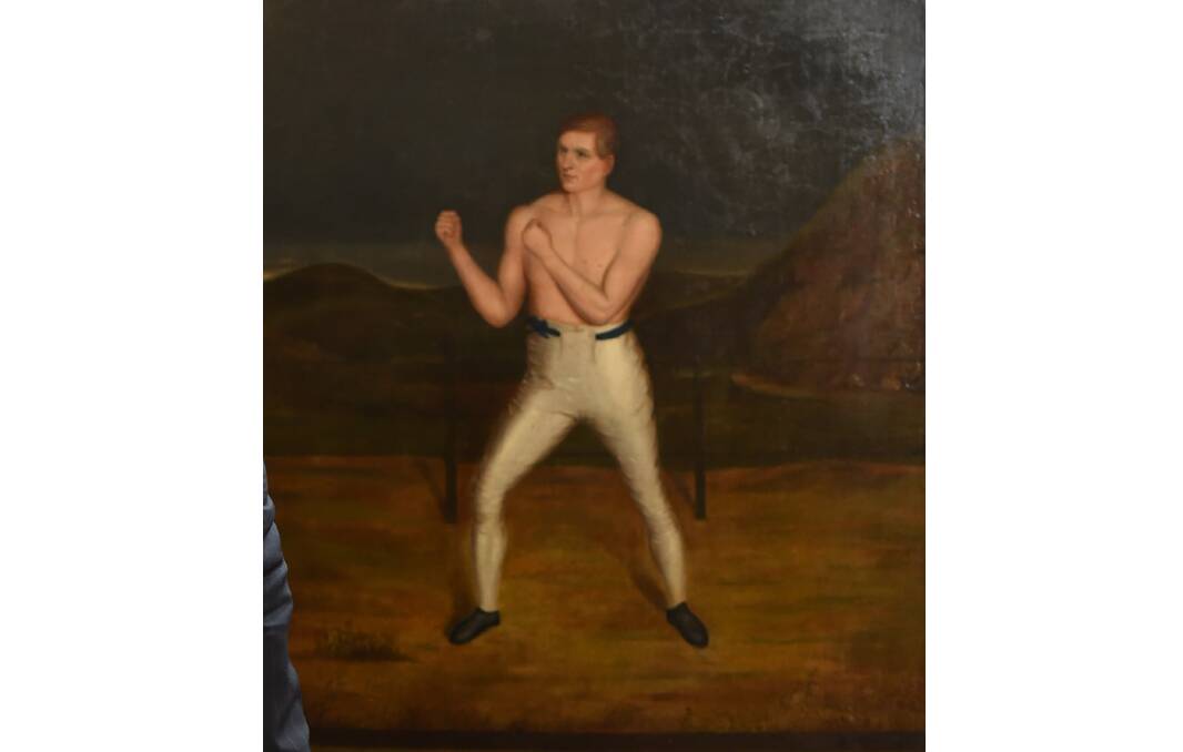 A painting of William "Bendigo" Thompson, the source of the city of Bendigo's name.