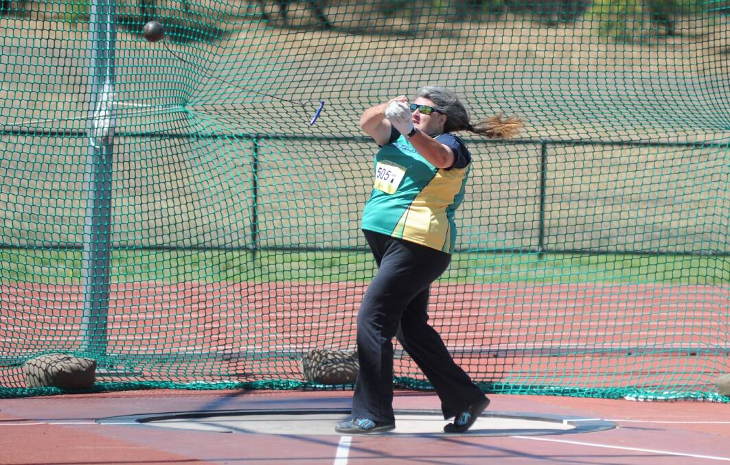 Sharon Barr struck gold at the Victorian Masters track and field championships.