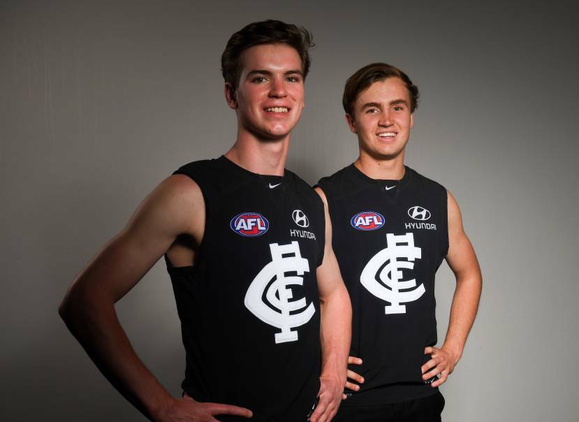 Paddy Dow and Lochie O'Brien. Picture: FAIRFAX MEDIA