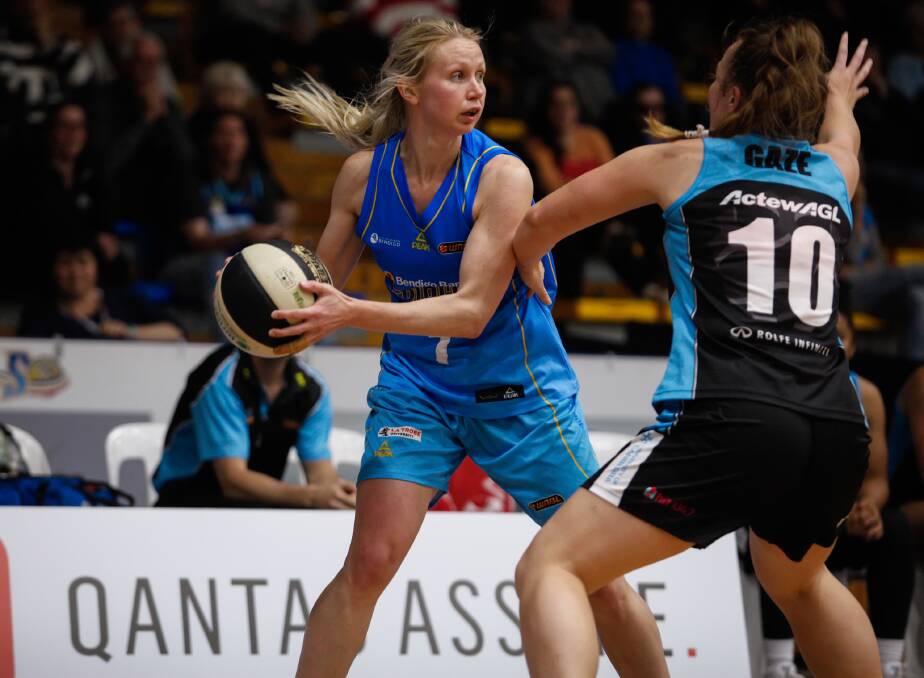 PRODUCTIVE: Heather Oliver top scored for Bendigo Spirit against Canberra Capitals at Southern Cross Stadium with 12 points. The loss eliminates the Spirit from finals contention.