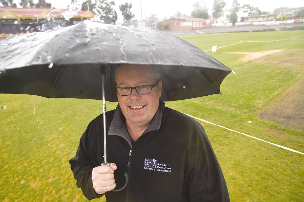 WAIT CONTINUES: BDCA committee member Robert Bates like all cricket administrators and players is hoping for a break in the weather. Picture: NONI HYETT