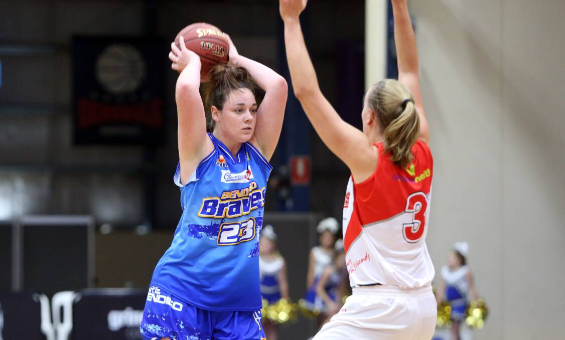 TOP SCORER: Caitlin McLachlan was in outstanding touch for Bendigo Lady Braves during their Country Basketball League semi-final win.