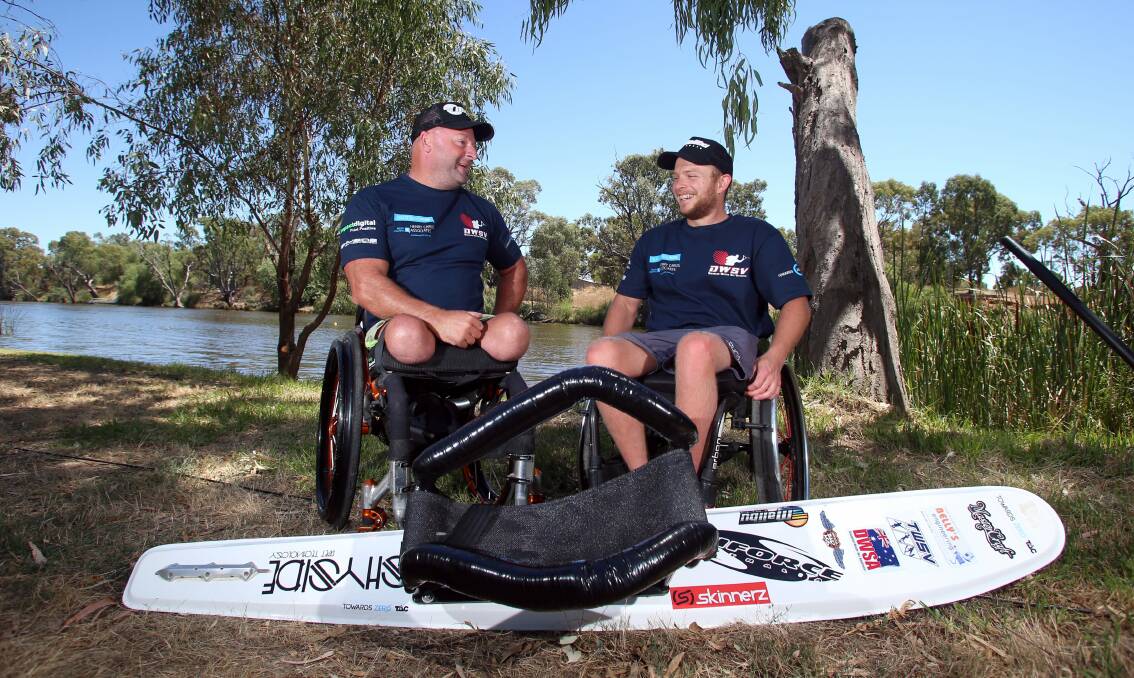 SUCCESS: Jason Sleep and Will Kelly won gold with the Australian team at the Disabled World Water Ski Championships. Picture: GLENN DANIELS