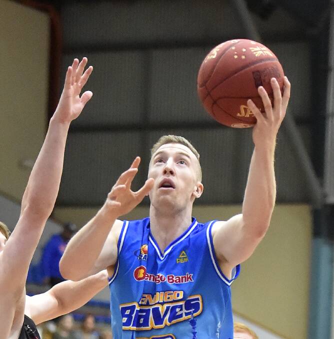 OFF THE BENCH: Chris Adkins stepped into the starting line-up for the Bendigo Braves round three encounter against the Geelong Supercats.