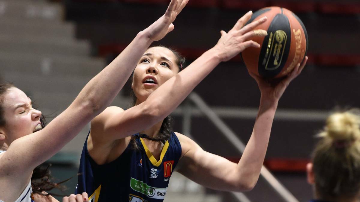 Joy Burke, playing under the name Hsi-Le Bao, is a key player in the Ballarat Rush squad, averaging a double-double so far this season. Picture: L:ACHLAN BENCE