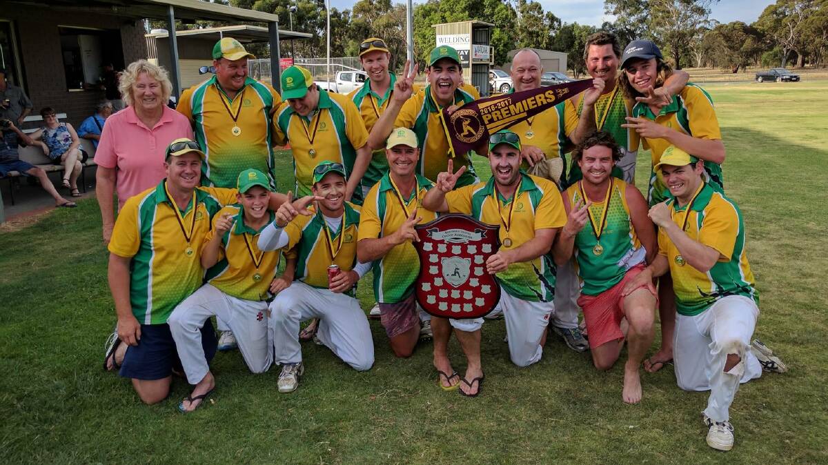 TEAM TO BEAT: Dingee is chasing a three-peat of Northern United Cricket Association premierships in 2017-18, after two-straight grand final wins over Goornong.