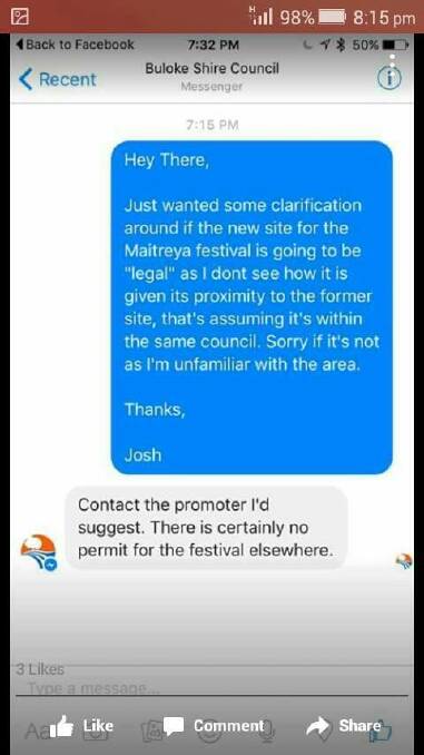Festival site shut down