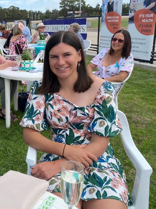 Maddi Fitzpatrick enjoys a day at the trots. The Charlton Harness Racing Club named her race in her honour, which was run on April 1 this year.