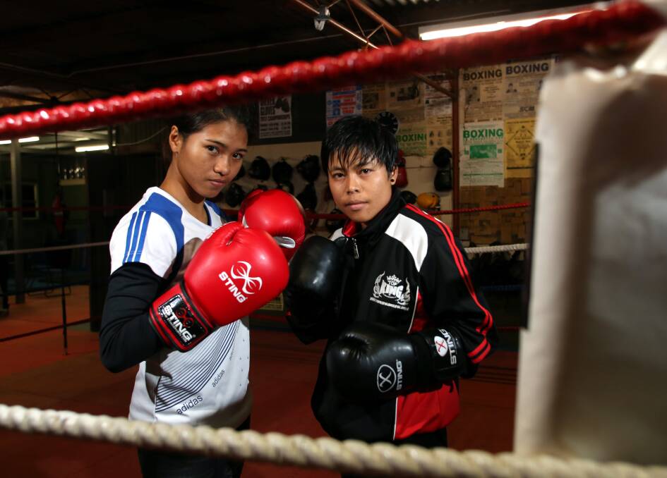 PACKING A PUNCH:Atitaya Saisin and Saranyaphong Theinthong will feature at Battle on the Goldfields II at Bendigo Stadium on Saturday night. Picture: GLENN DANIELS