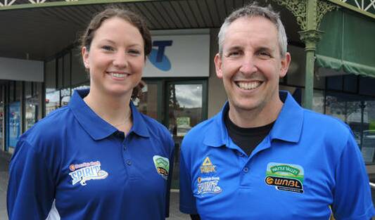 Spirit import Kelsey Griffin and coach Simon Pritchard.